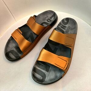 Ecco Cozmo Bronze Double Strap Sandal Size 40